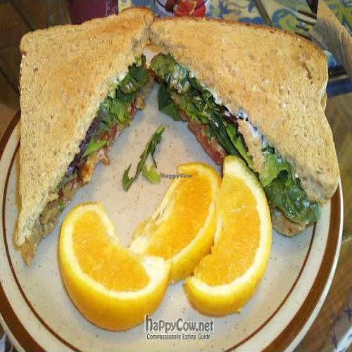 'Fakin, Lettuce & Tomato' (with tempeh) at Dandelion Community Cafe in Orlando