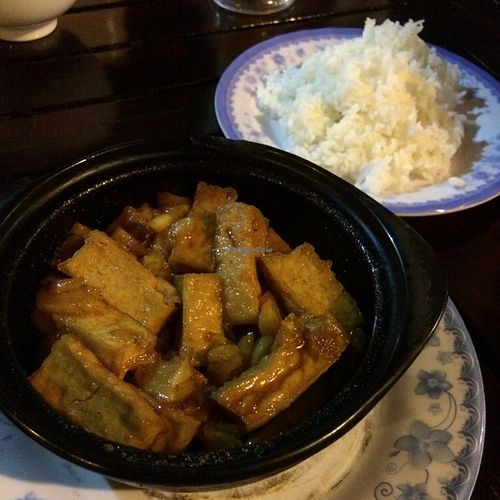Tofu and Pepper cooked in a clay pot  at Lam Tong Quan in Phan Thiet