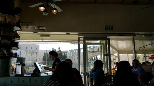 View from inside at Cafe Landwer - Cinema City in Jerusalem