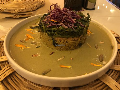 Delicioso pipián  at La Pitahaya Vegana in Mexico City