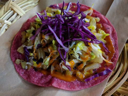 Taco at La Pitahaya Vegana in Mexico City