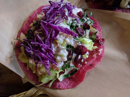 Taco at La Pitahaya Vegana in Mexico City