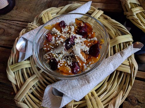 Vegan borfi at La Pitahaya Vegana in Mexico City