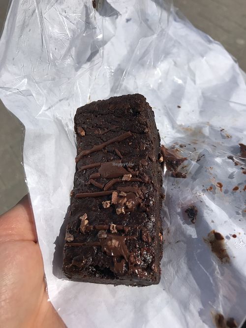 Vegan brownie at The Lookout on the Quay in Looe