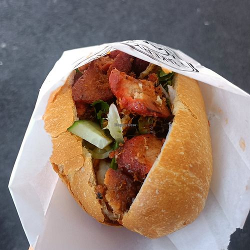 vegan BBQ pork banh mi at Trang Bakery in Camberwell