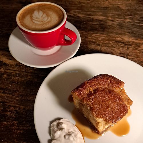 Sponge pudding at Cafe Van Gogh in South West London