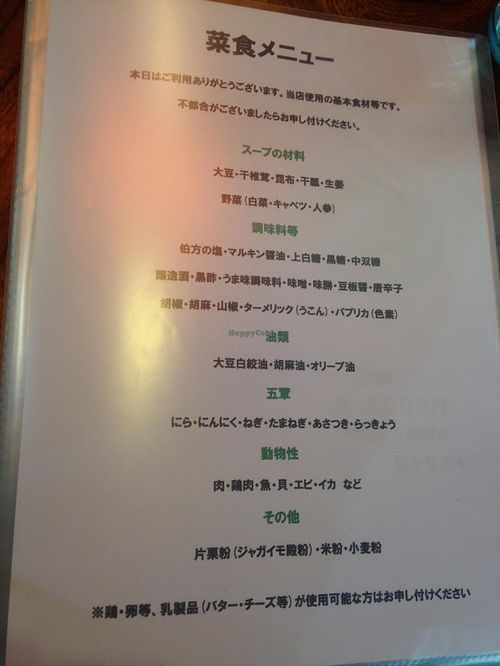 Ingredients  at Kinkarou in Nagoya