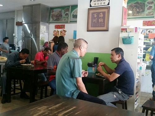 dining area at Yum Yum Yummy Vegetarian - Ghim Moh Market in Central Singapore
