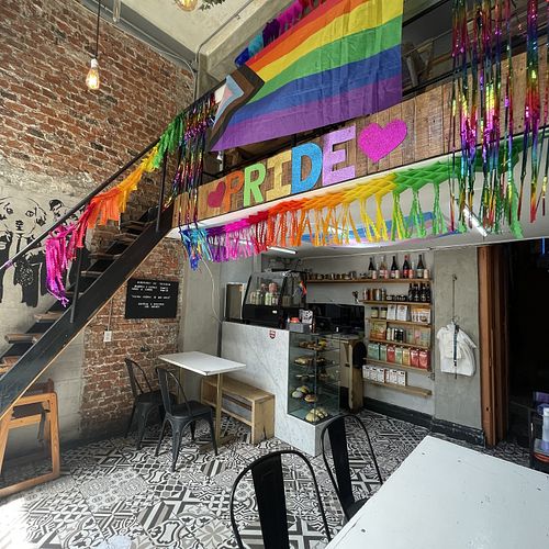 Pride decoration   at Vegamo Centro in Mexico City