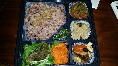 Take out bento box  at Babel Cafe in Osaka