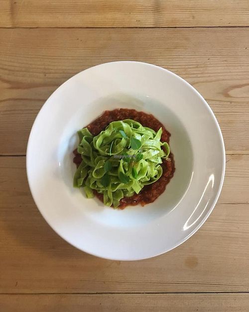 vegan spinach tagliatelle  at The Brunswick in Leeds