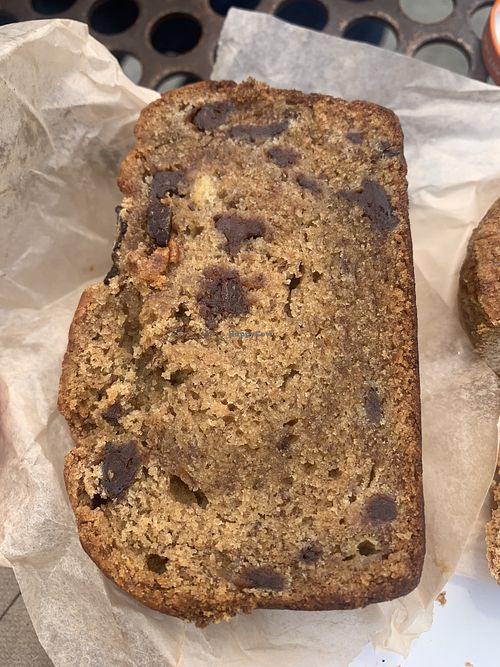 Chocolate chip banana bread…so bomb!   at Good Earth Natural Foods in Mill Valley