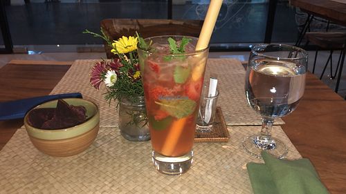 Virgin Strawberry Mojito at Gopal's Cafe in Sanur
