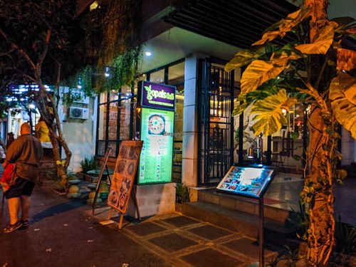 Outside of Gopal's Cafe at Gopal's Cafe in Sanur