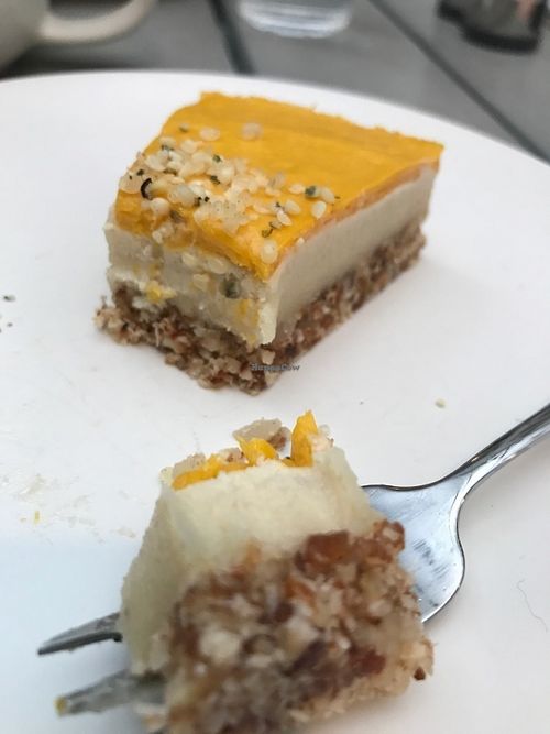 Mango cheesecake  at La Grainerie in Brussels