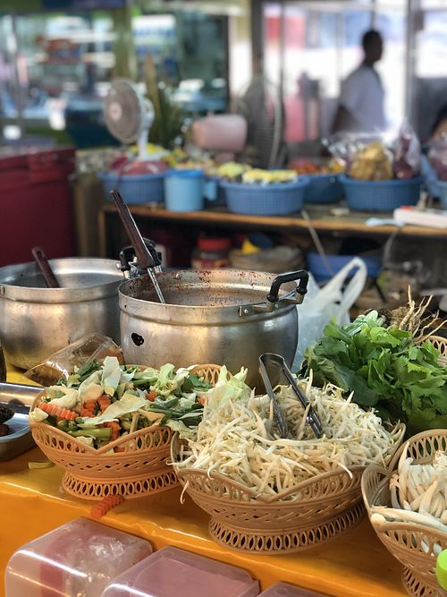 Fresh vegetables at Happy Mushroom - Food Stall in Chiang Mai