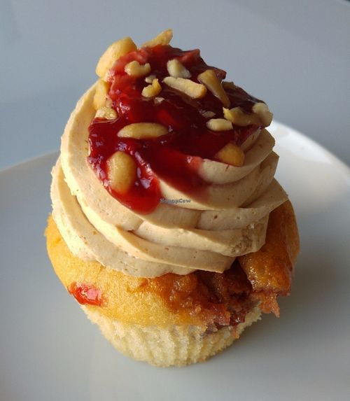 Peanut Butter & Jelly Cupcake! at Cafe Blattgold in Kiel