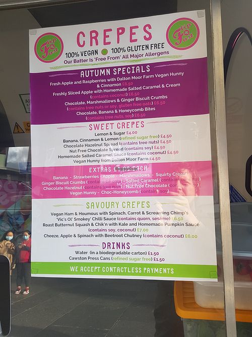 Menu at FlipnFast in Newcastle Upon Tyne