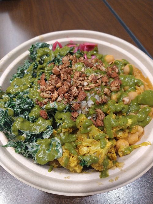 Curry bowl at Rabbits Cafe in Portland
