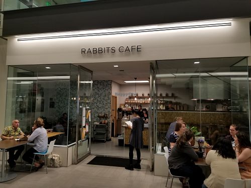 Outside at Rabbits Cafe in Portland