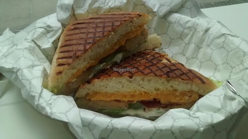 Cheddar and chicken sandwich at Terri - Midtown East in New York City