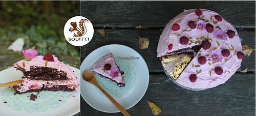 raspberry and chocolate cream cake-gluten free and vegan - www.squitti.org at Squitti in Utrecht
