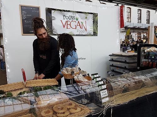 Stall at Veggieworld, Brussels, nov 2018 at Roots Vegan Food in Eperlecques