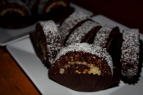 Cocosana: chocolate coconut roll - vegan at Seneville Cafe in Timisoara