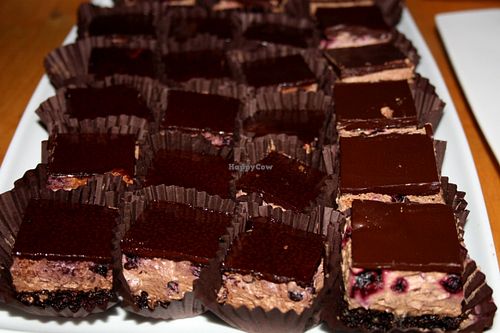 Afinel: chocolate blueberry cake - vegan at Seneville Cafe in Timisoara