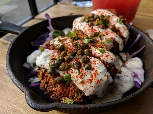 Parsnip "Crab" Cakes at No Bones Beach Club in Seattle