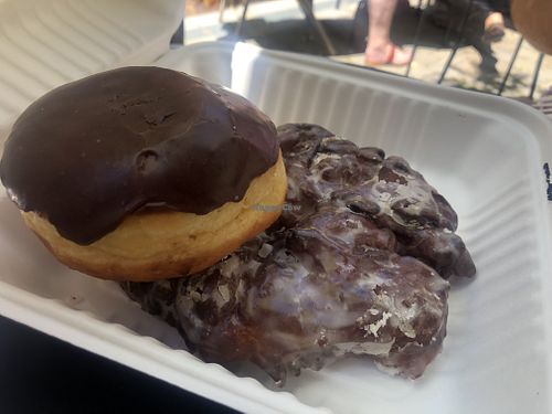 Boston cream and apple fritter  at The Butcher's Son in Berkeley