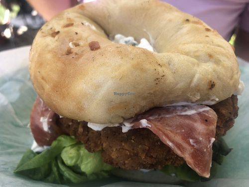 Chikn bagel sandwich   at The Butcher's Son in Berkeley