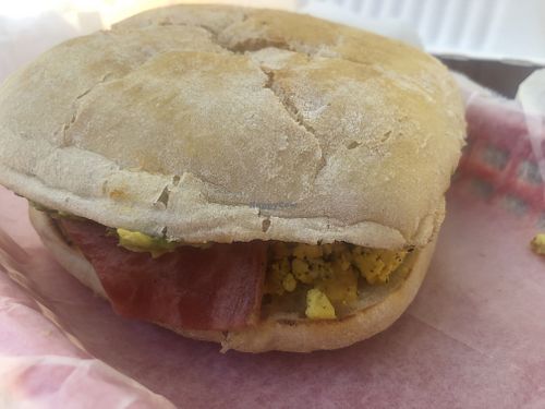 Breakfast sandwich  at The Butcher's Son in Berkeley