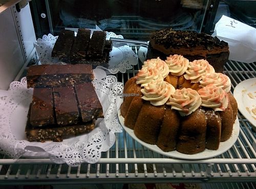 delicious housemade chocolate & bundt cake with filling at The Butcher's Son in Berkeley