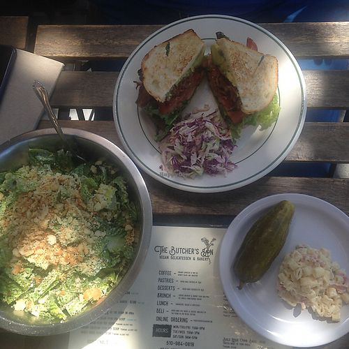 Cesar salad. BLT. Bacon macaroni salad  at The Butcher's Son in Berkeley