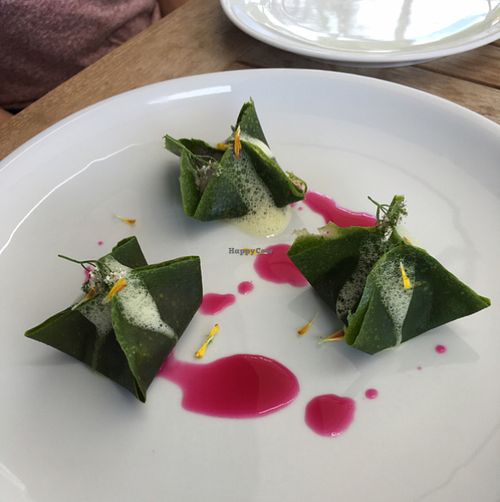 Kimchi dumplings  at Plant Food and Wine in Miami