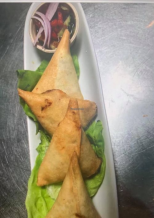 Sweet potatoes & chickpea SAMOSA at Mango on Main in Napa