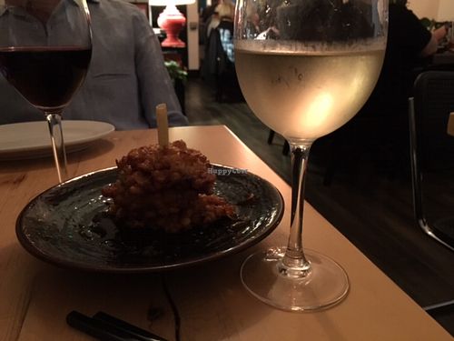 Michelin rated Indochine Corn Fritters with plum sauce at Mango on Main in Napa