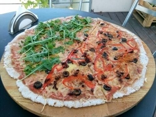 50/50 pizza at Antras Aukstas in Kaunas