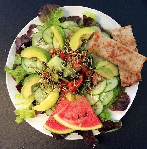 vegan and season salad at Lula Cantine Bio & Veggie in Paris