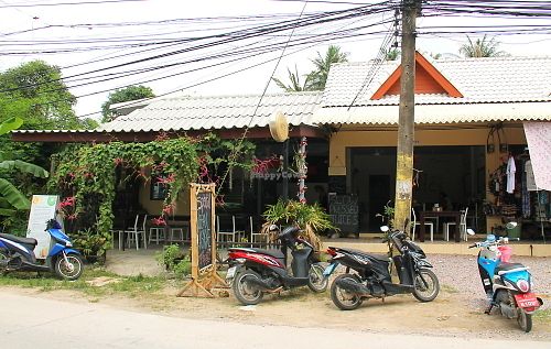 Art of Juice outside.  at One Yoga Cafe in Koh Phangan