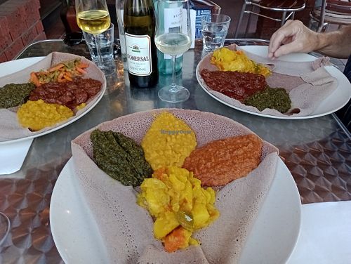 vegan platter at Addis Ababa Cafe in West Hindmarsh