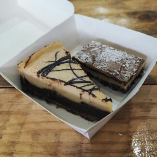 cheesecake and bounty slice  at Bom Dia Bowls Acai Bar in Glenelg