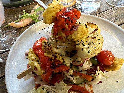 'chicken' & salad  at Mildreds - Kings Cross in North London