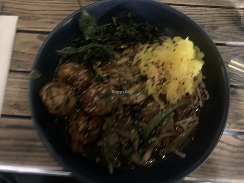 Shiitake tempeh noodles   at Mildreds - Kings Cross in North London