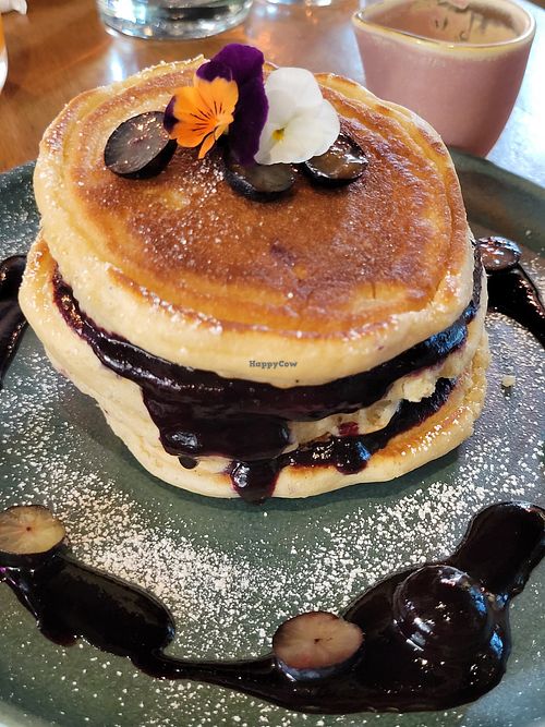 Blueberry pancakes 😋 at Mildreds - Kings Cross in North London
