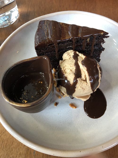 Chocolate Ganache Layer Cake #Veganuary at Mildreds - Kings Cross in North London