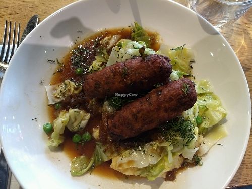 Sausages and mash at Mildreds - Kings Cross in North London