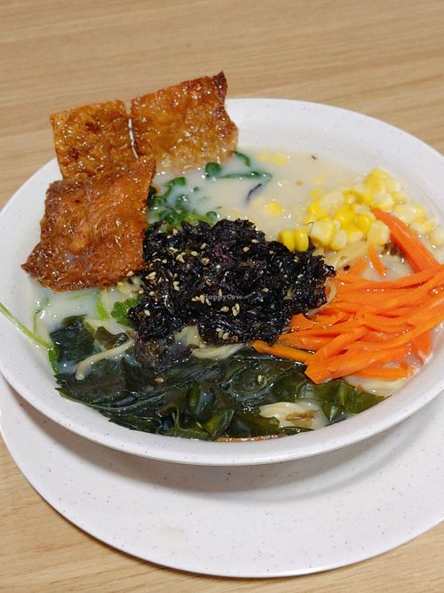 Soy milk ramen at Su Xin Vegetarian 素心小厨 in North Singapore