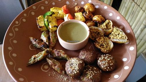 Tandoori Platter - snacks at Ammaji's! at Ammaji's Ayurvedic Restaurant in Vrindavan